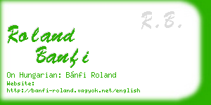roland banfi business card